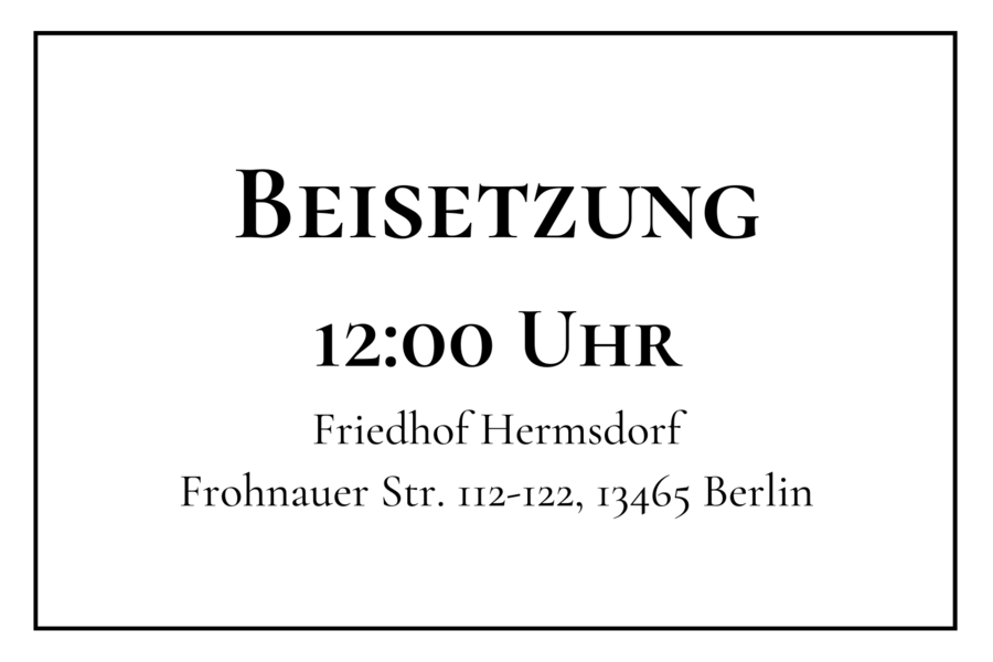 Trauer um Helmut Wegner – wir nehmen Abschied